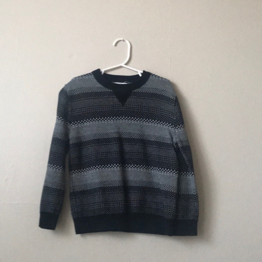 Black, white and grey sweater